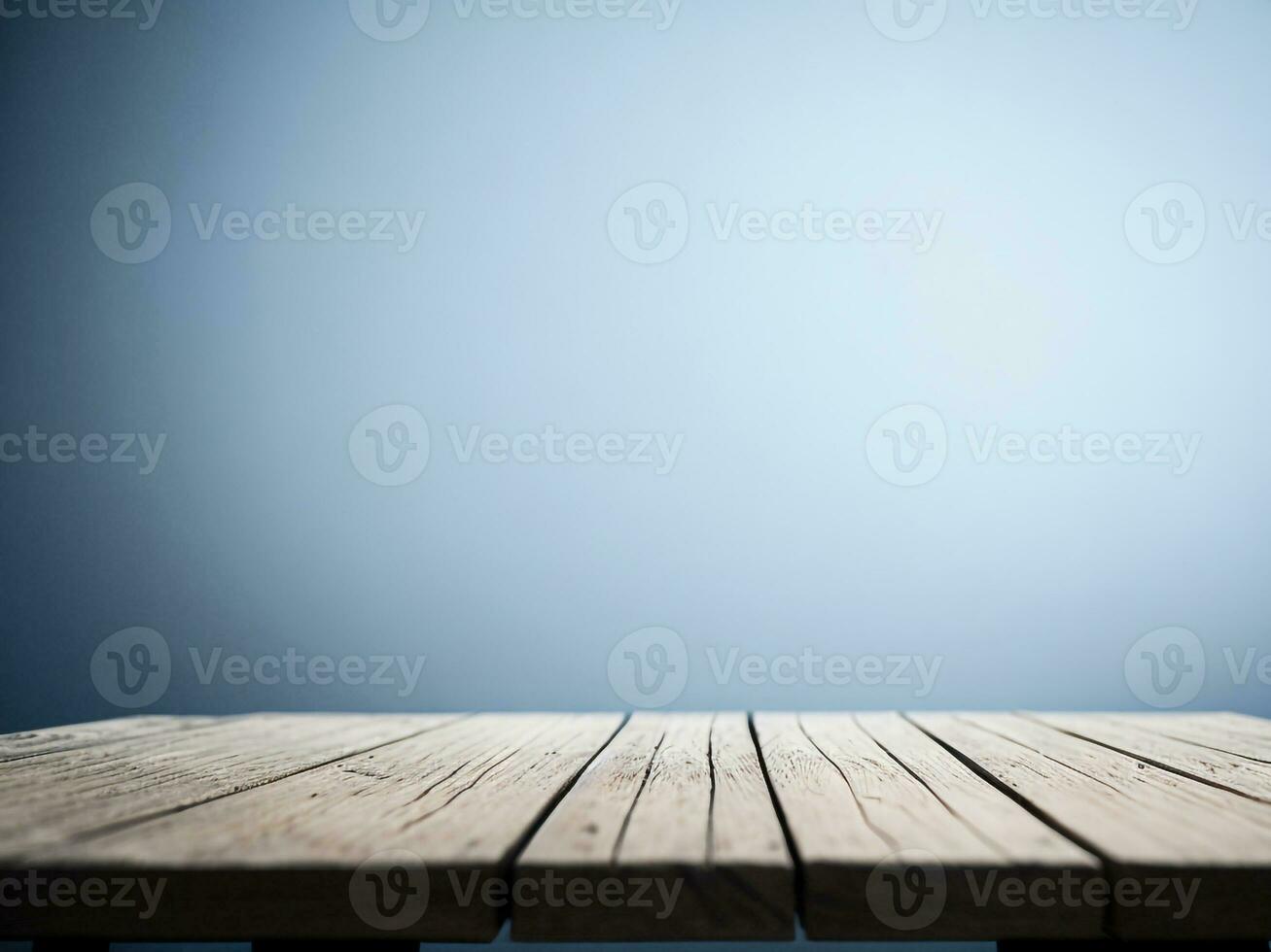 Wooden table and blur tropical white background, product display montage. High quality photo 8k FHD AI generated