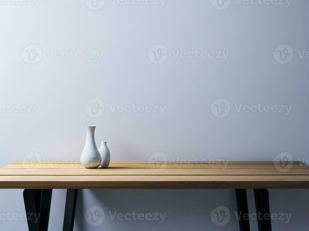Wooden table and blur tropical white background, product display montage. High quality photo 8k FHD AI generated