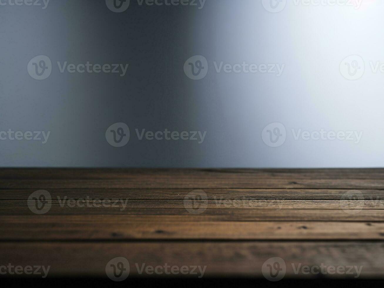 Wooden table and blur tropical white background, product display montage. High quality photo 8k FHD AI generated