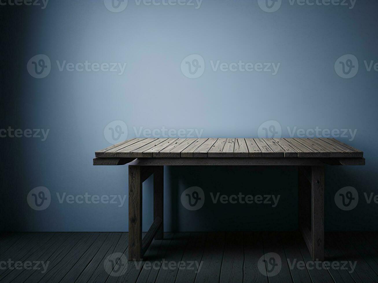 Wooden table and blur tropical white background, product display montage. High quality photo 8k FHD AI generated