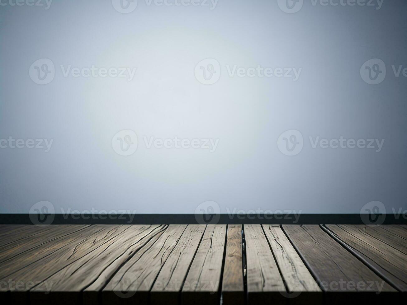 Wooden table and blur tropical white background, product display montage. High quality photo 8k FHD AI generated