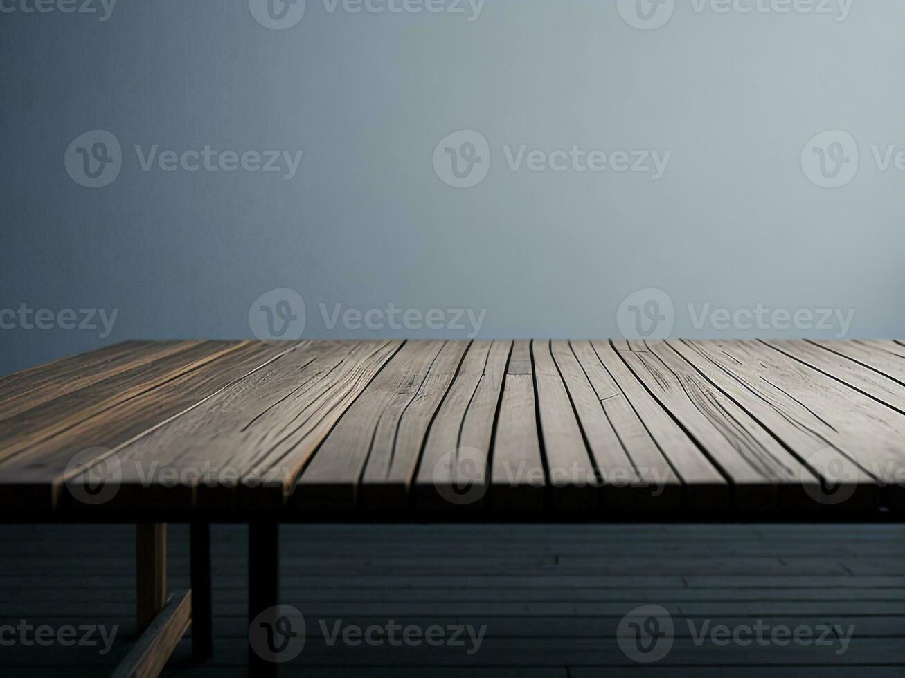 Wooden table and blur tropical white background, product display montage. High quality photo 8k FHD AI generated