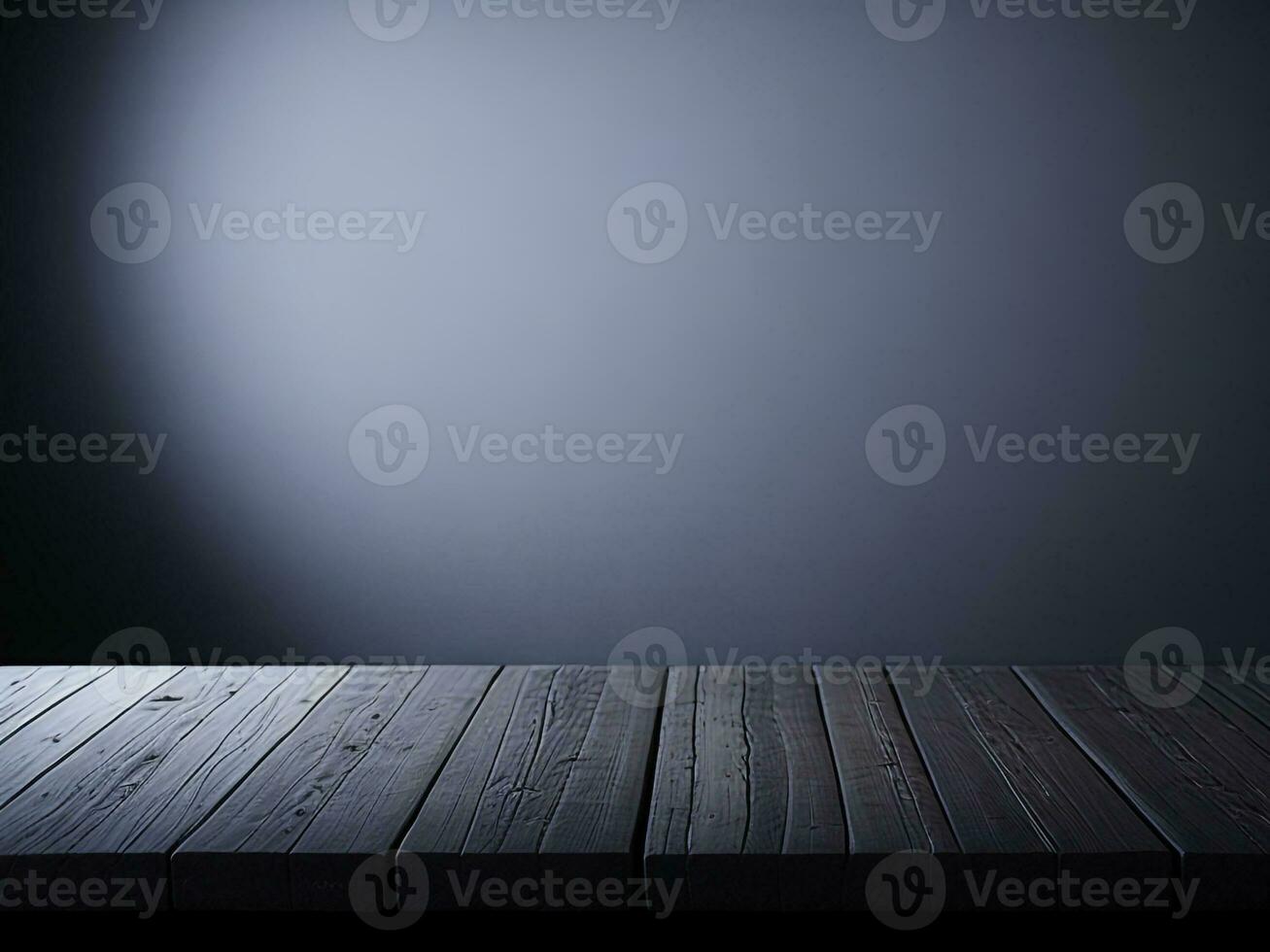 Wooden table and blur tropical Green color background, product display montage. High quality photo 8k FHD AI generated