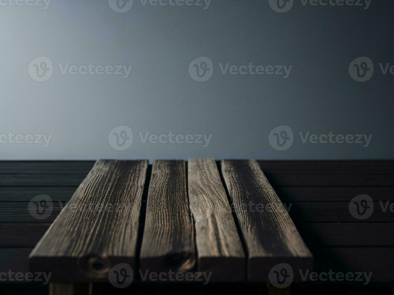 Wooden table and blur tropical white background, product display montage. High quality photo 8k FHD AI generated