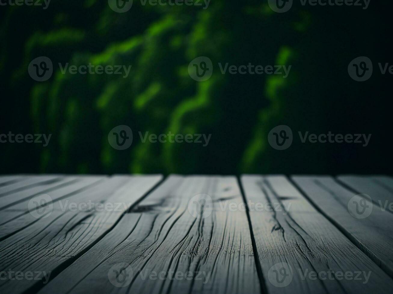 Wooden table and blur tropical white background, product display montage. High quality photo 8k FHD AI generated