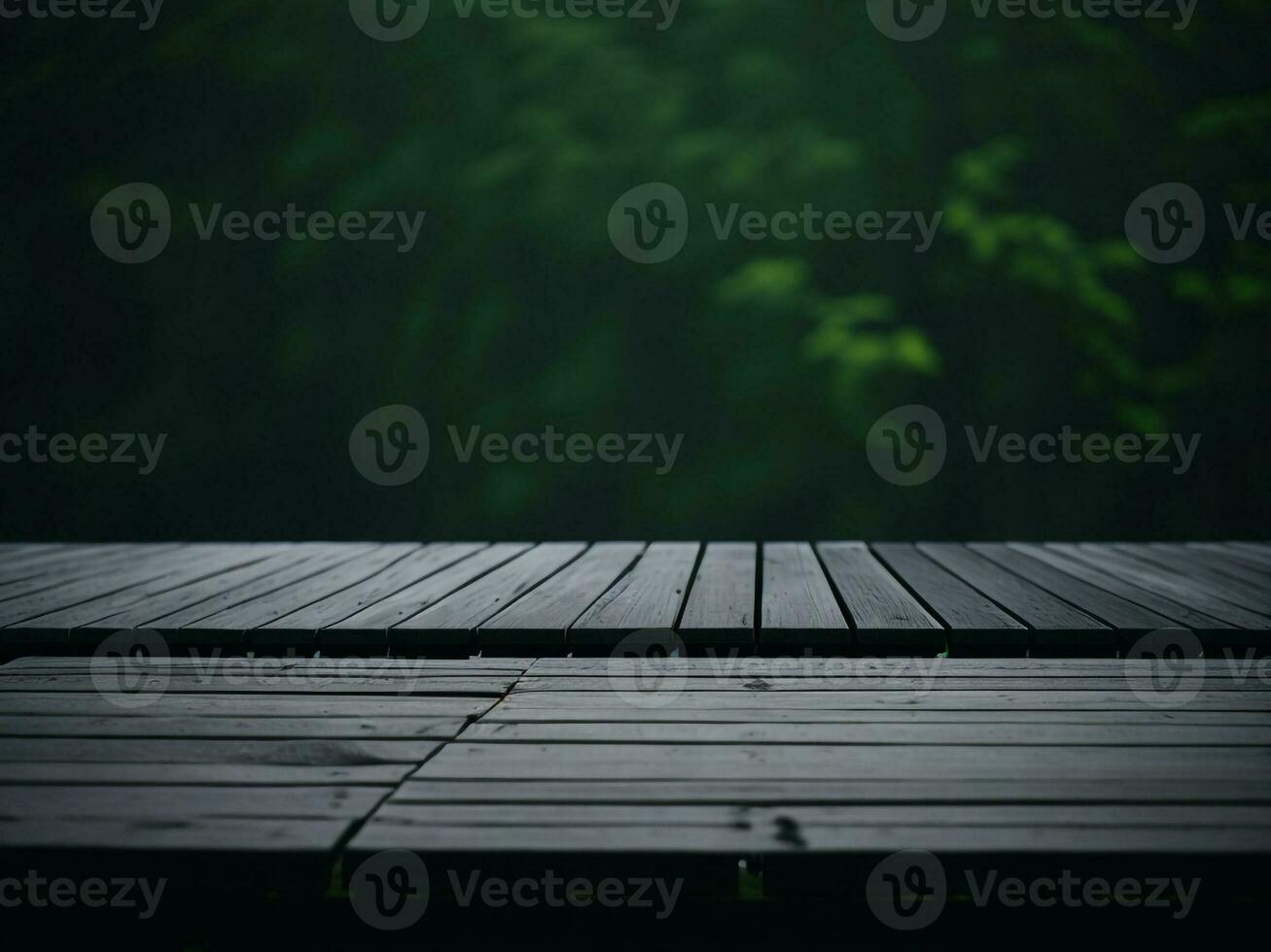 Wooden table and blur tropical white background, product display montage. High quality photo 8k FHD AI generated