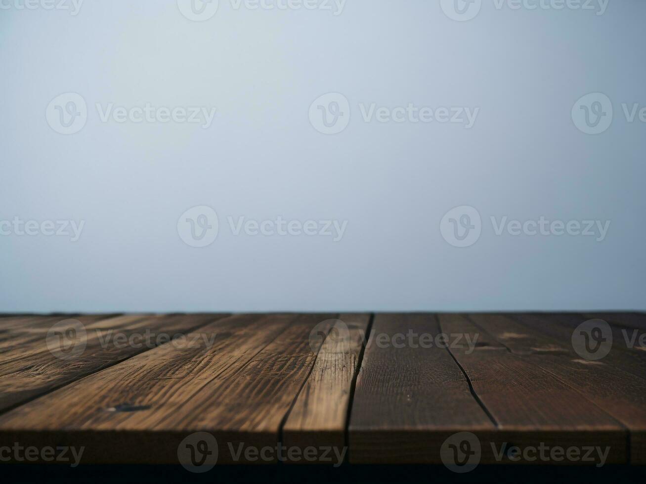 Wooden table and blur tropical white background, product display montage. High quality photo 8k FHD AI generated