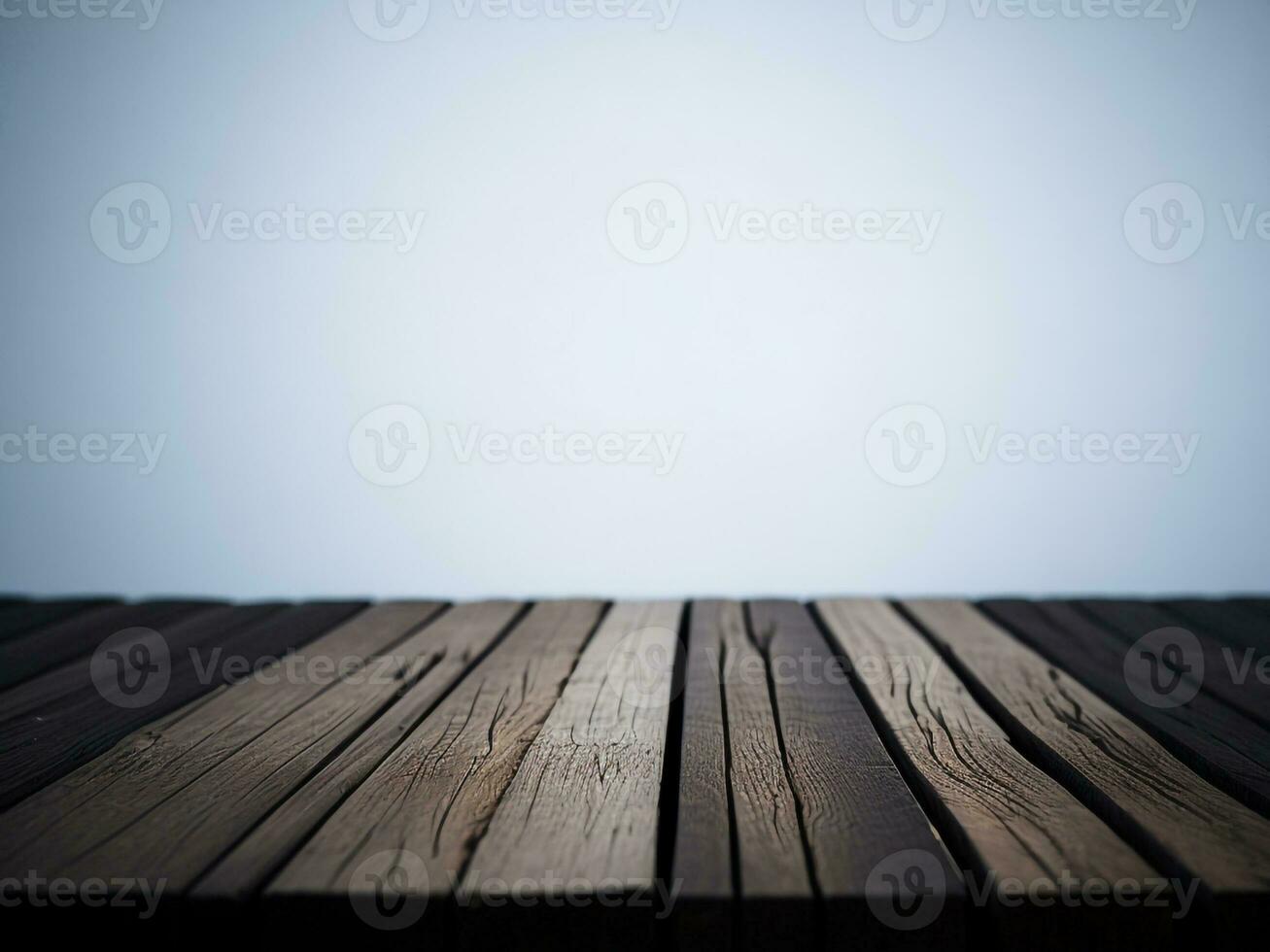 Wooden table and blur tropical white background, product display montage. High quality photo 8k FHD AI generated