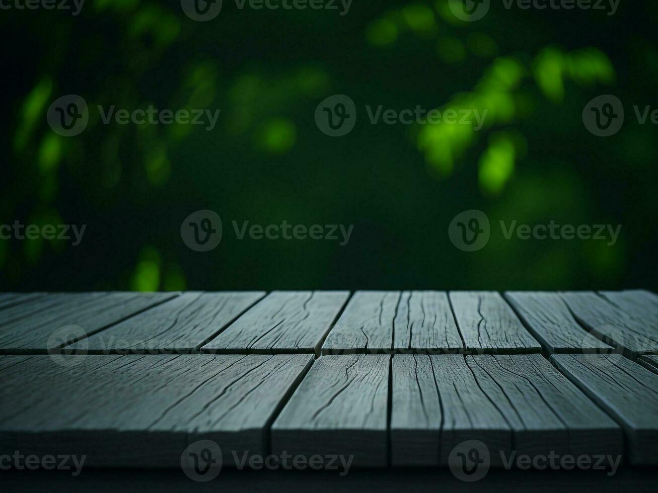 Wooden table and blur tropical white background, product display montage. High quality photo 8k FHD AI generated