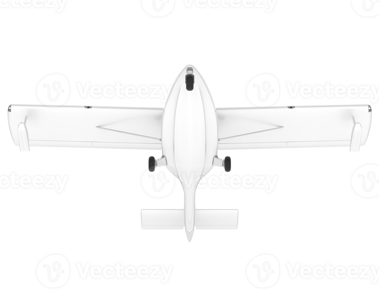 White aircraft isolated on transparent background. 3d rendering - illustration png