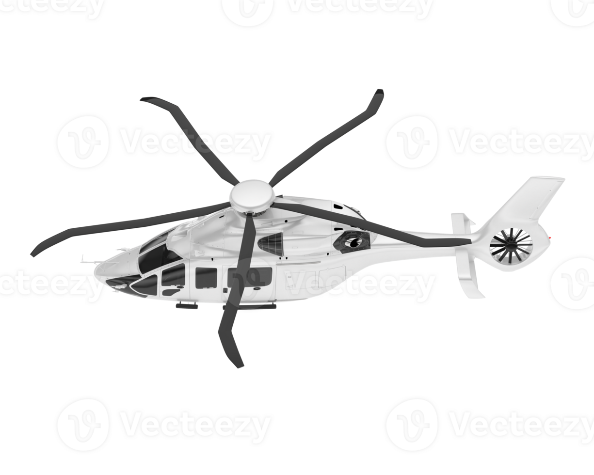 White aircraft isolated on transparent background. 3d rendering - illustration png
