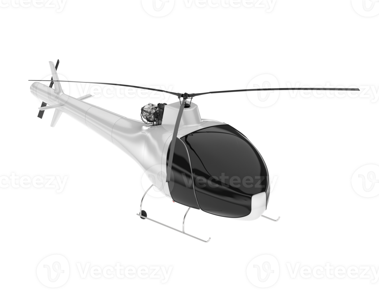 White aircraft isolated on transparent background. 3d rendering - illustration png