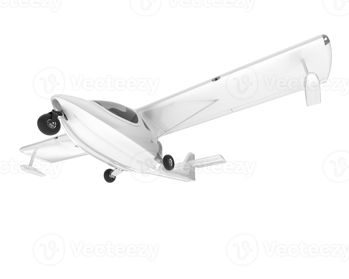 White aircraft isolated on transparent background. 3d rendering - illustration png