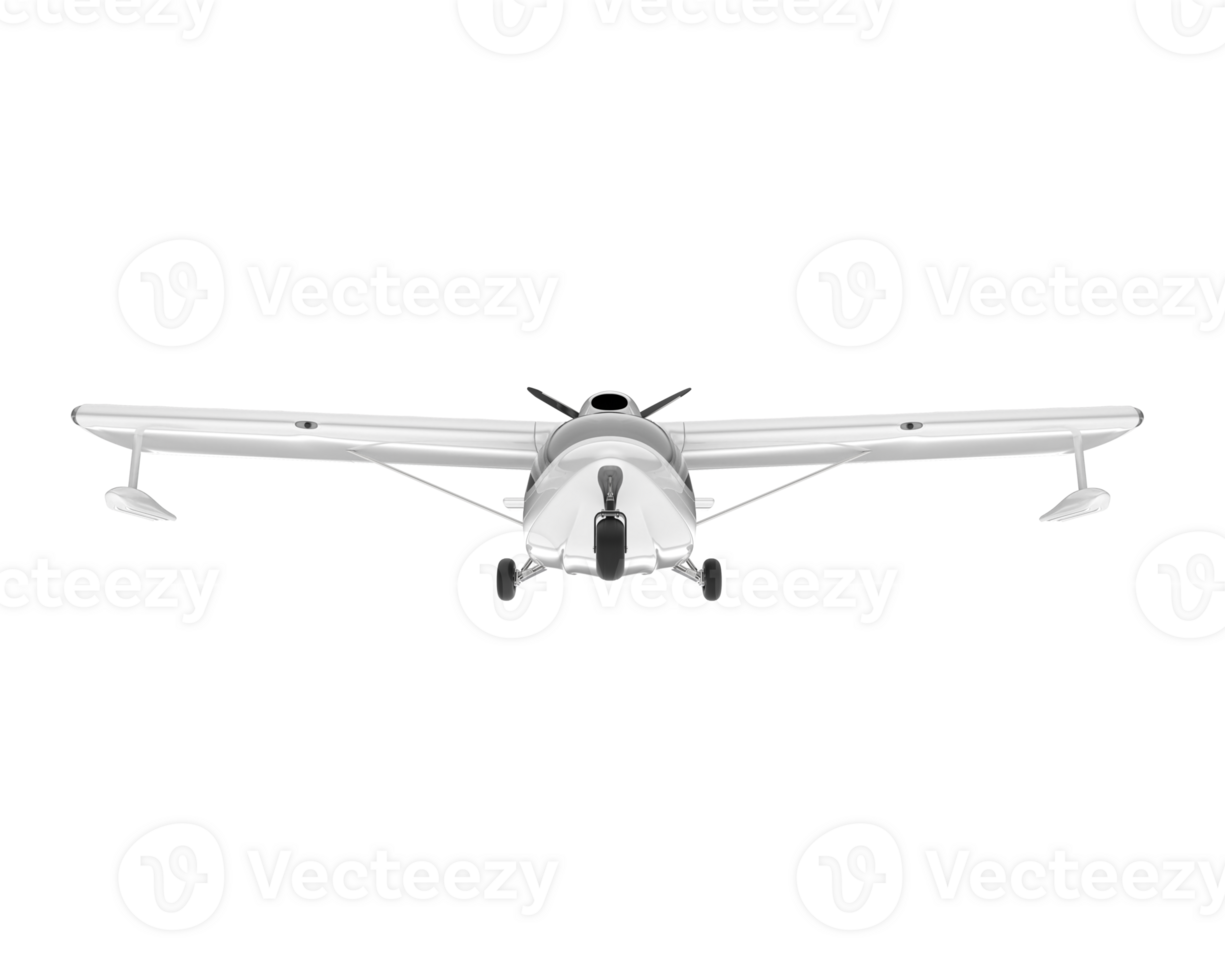 White aircraft isolated on transparent background. 3d rendering - illustration png