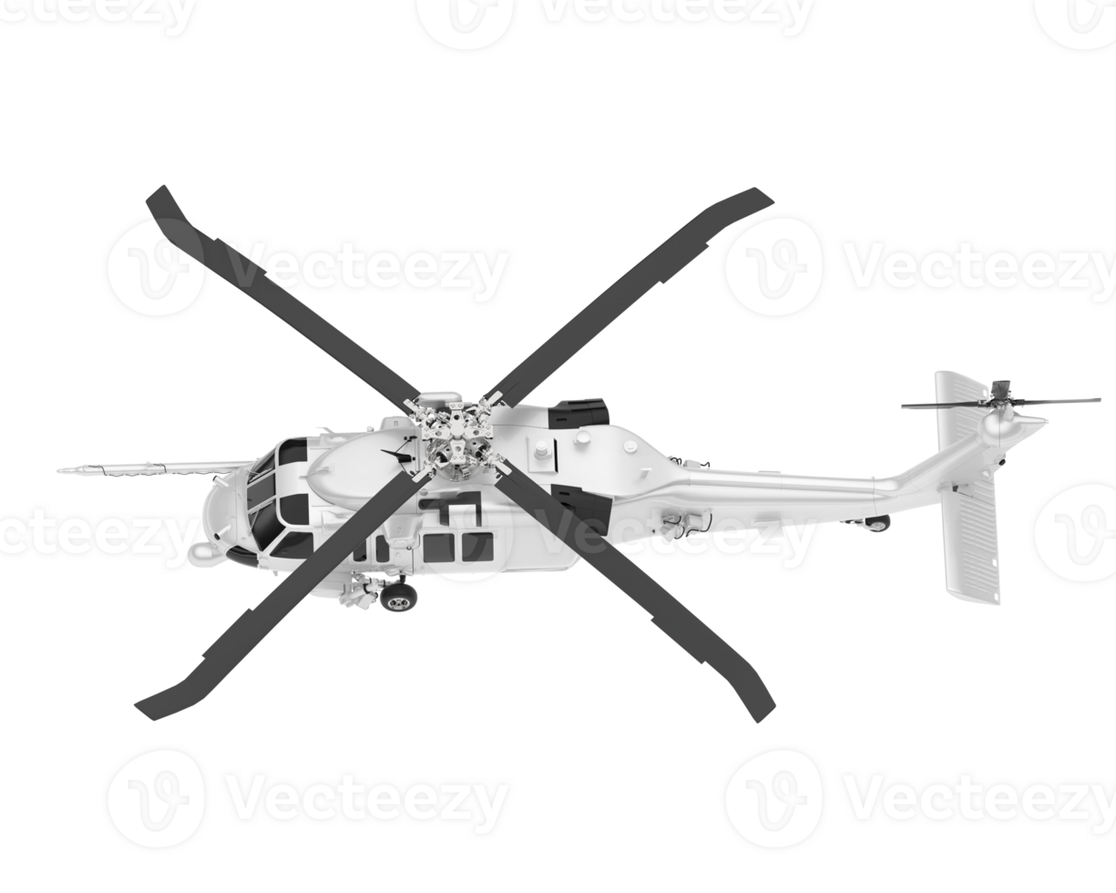 White aircraft isolated on transparent background. 3d rendering - illustration png