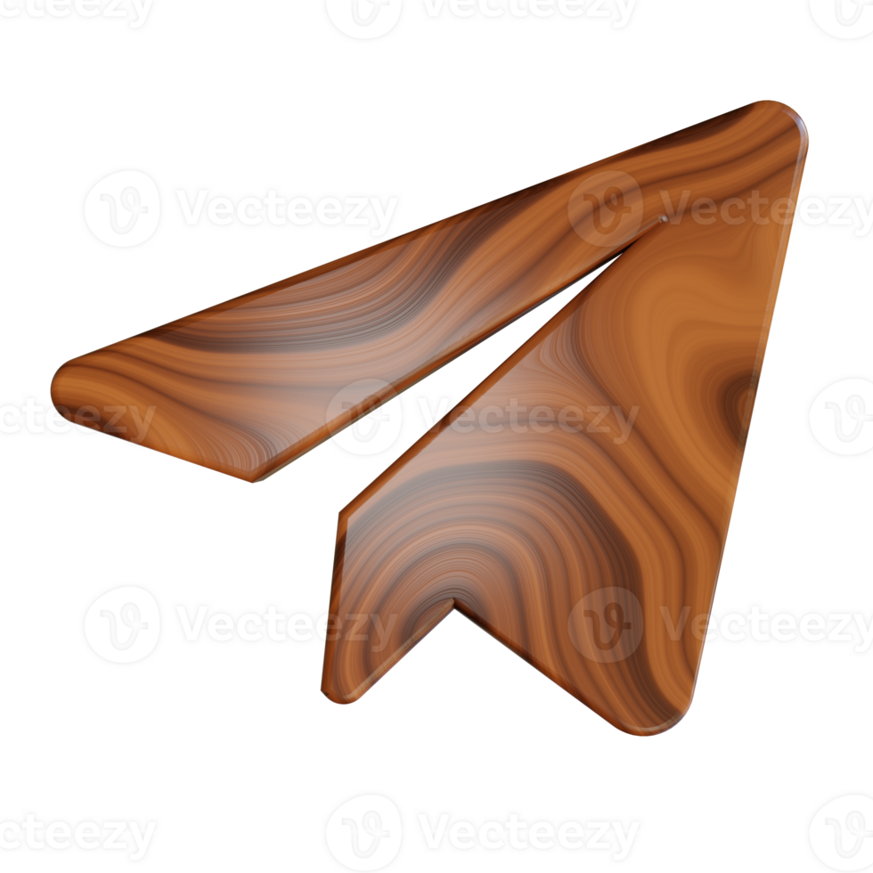 vlak 3d papier vliegtuig sociaal media met hout structuur png