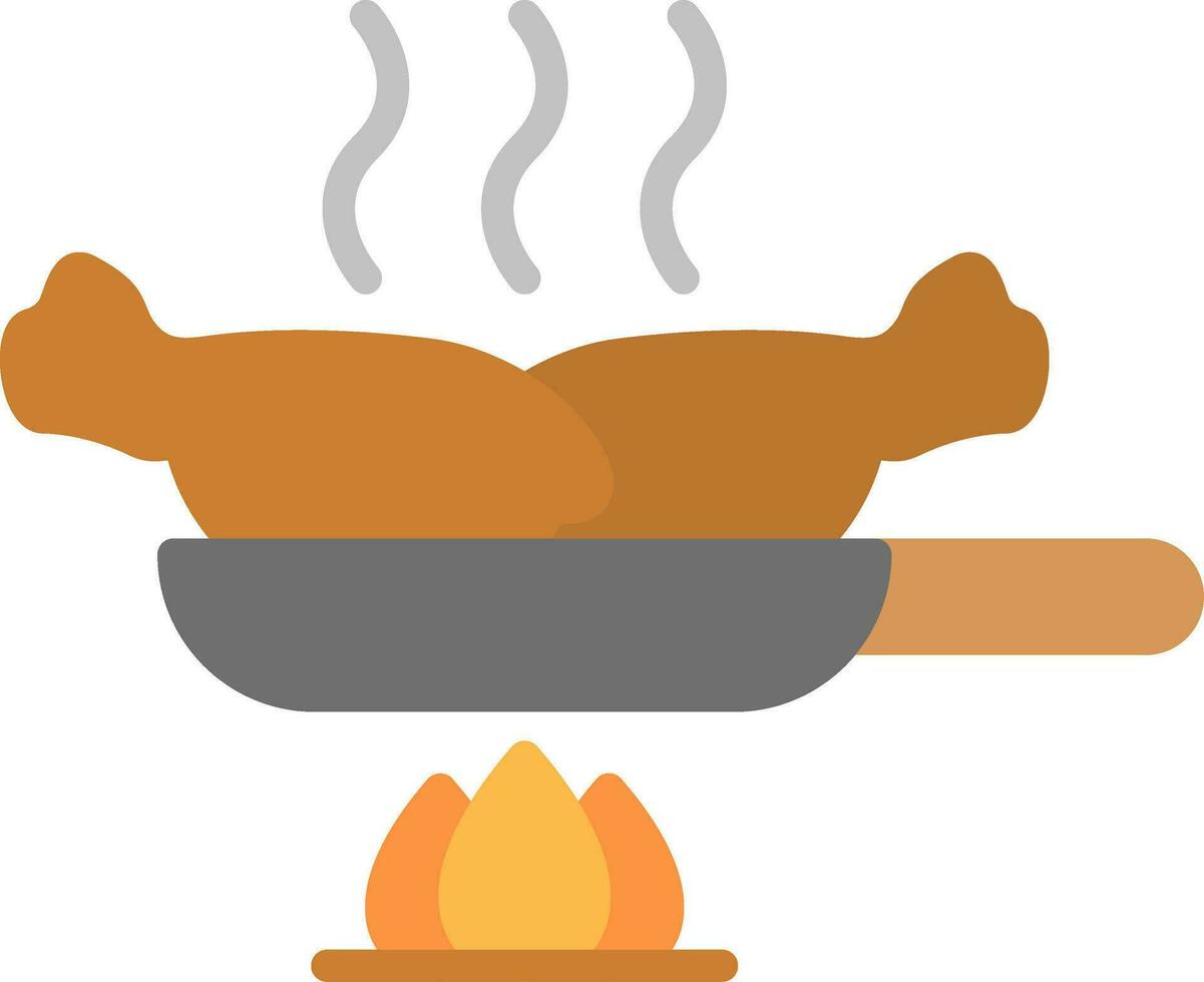 Chicken Stir-Fry Vector Icon Design