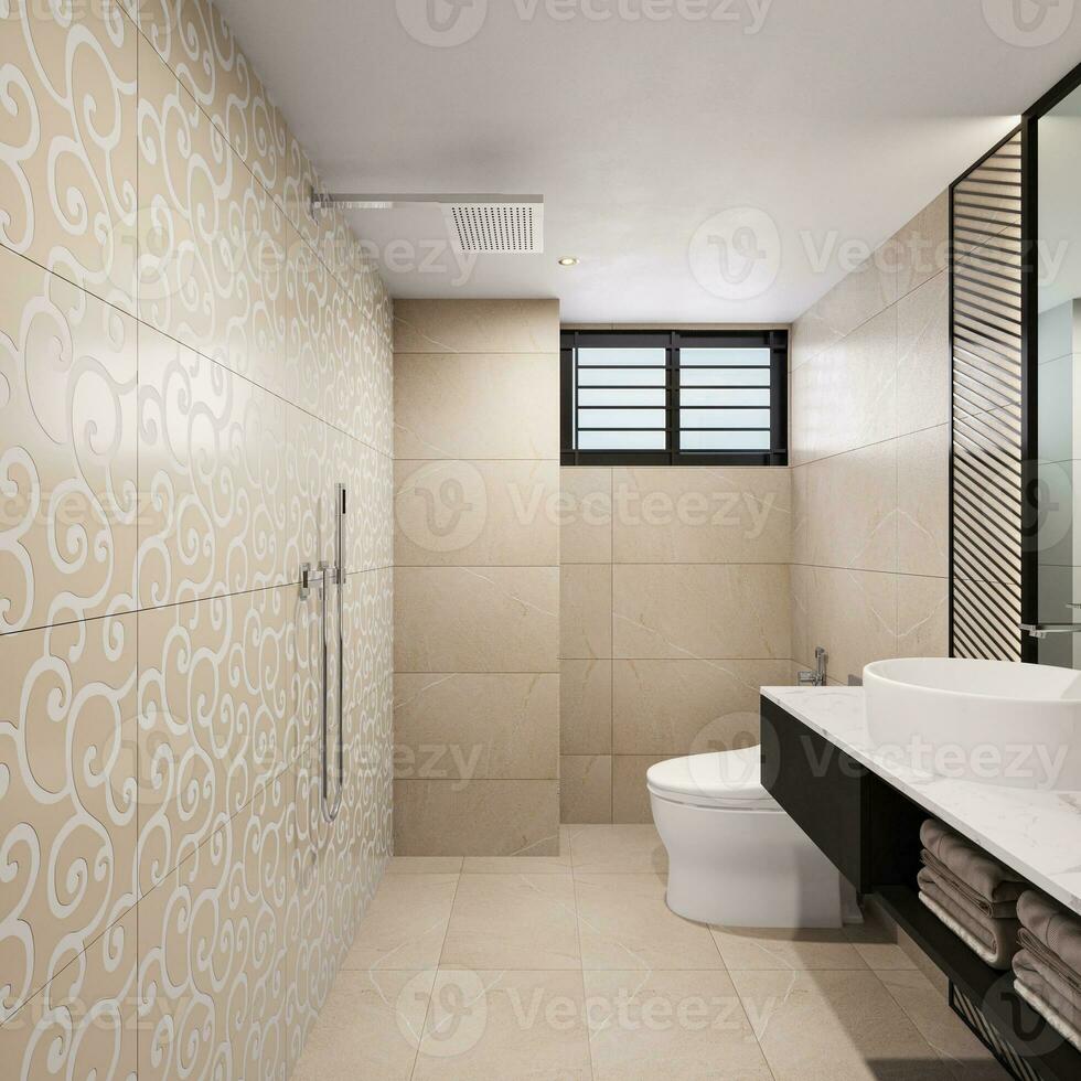 10 Bathroom Interior Design Ideas for a Spa-Like Experience 3D rendering photo