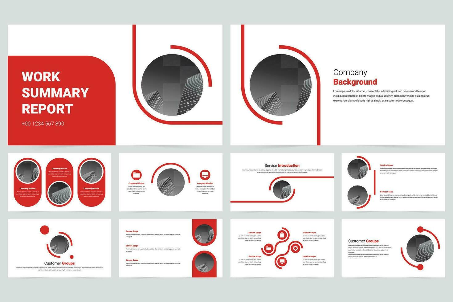 rojo sencillo negocio trabajo reporte diapositiva presentación modelo vector