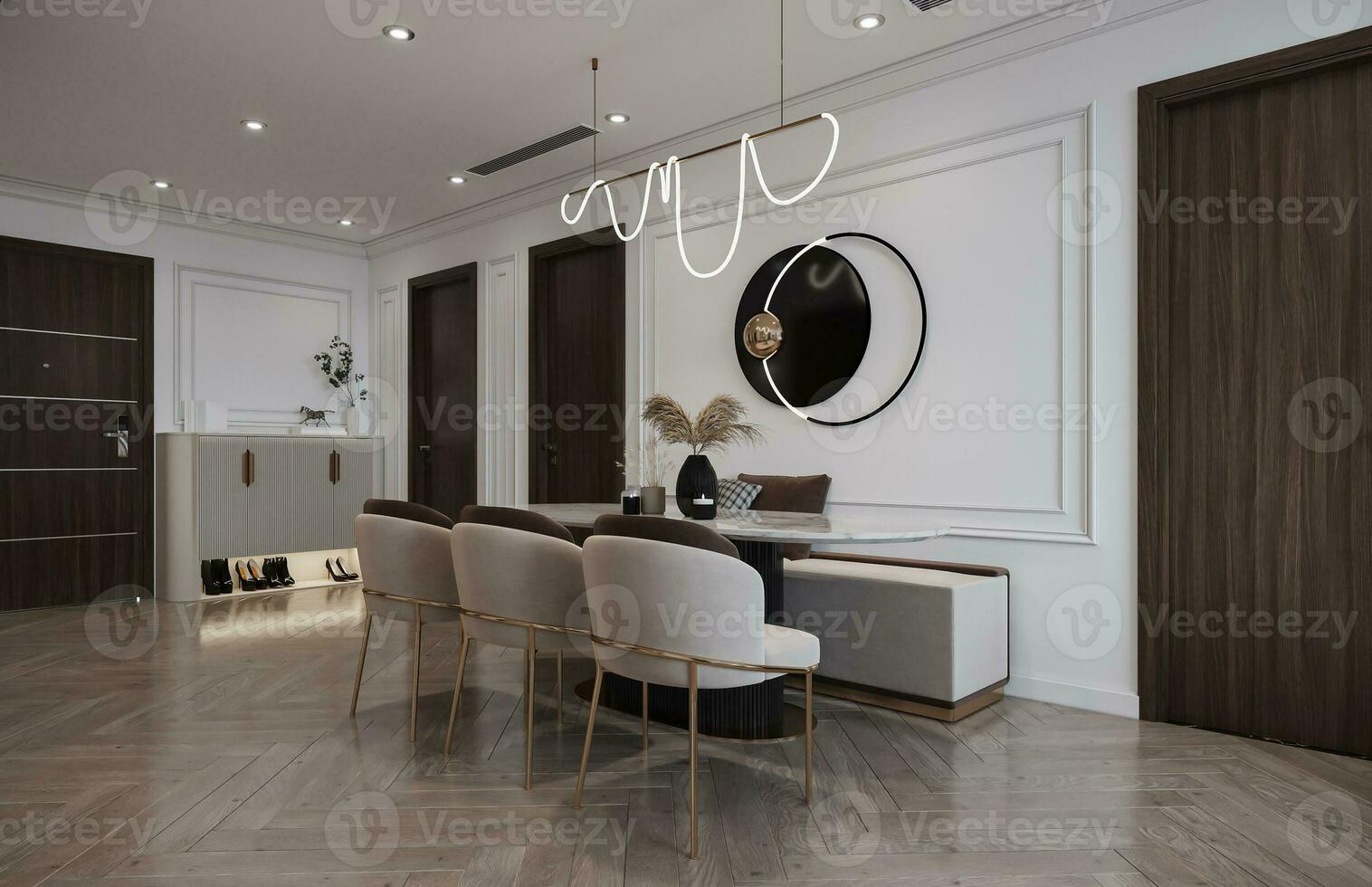 Fine Dining at Home Elevating Your Dining Room with a Five-Star Experience 3D rendering photo