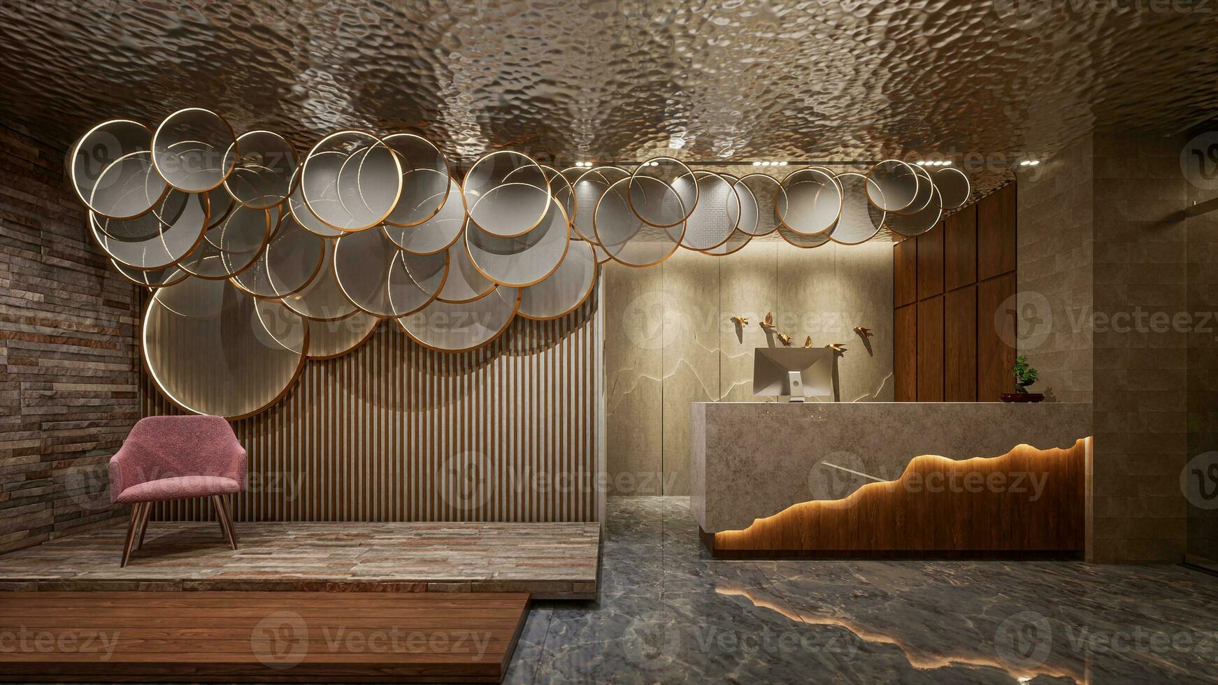 Hotel Dining Elegance Interior Design Ideas for Exquisite Restaurant Spaces 3D rendering photo