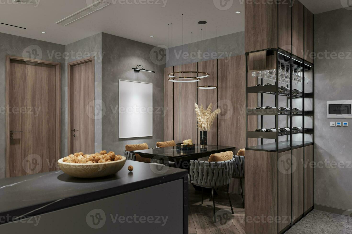 Kitchen decor, interior design and house - Stock Illustration