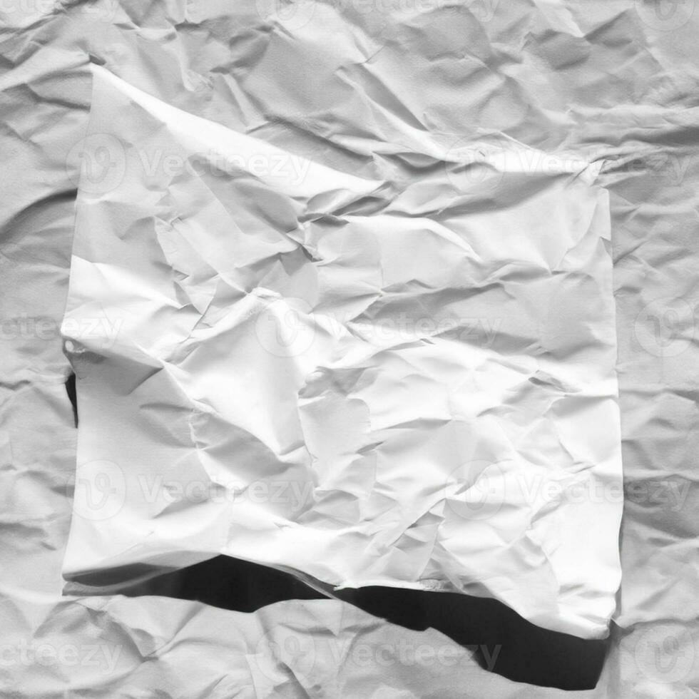 Crumpled White Construction Paper Background Stock Photo