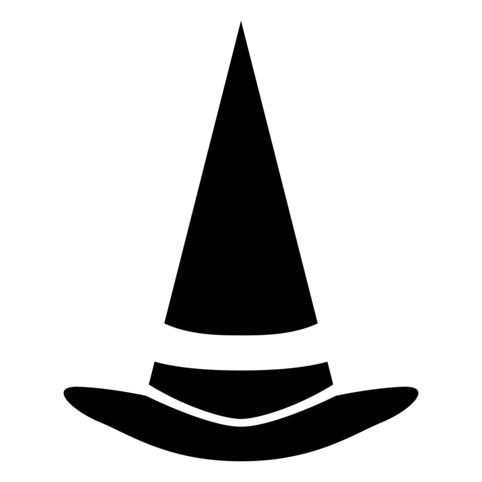 elevar tu Víspera de Todos los Santos diseños con bruja sombrero icono un fascinante símbolo de escalofriante divertido vector