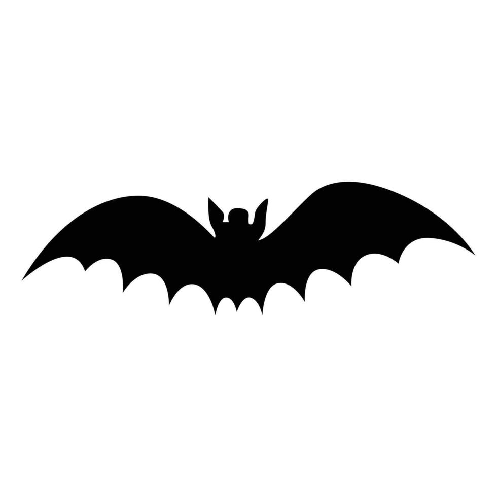 Summon the night with Halloween bat icon a symbol of mystery and spookiness, perfect for your eerie designs vector
