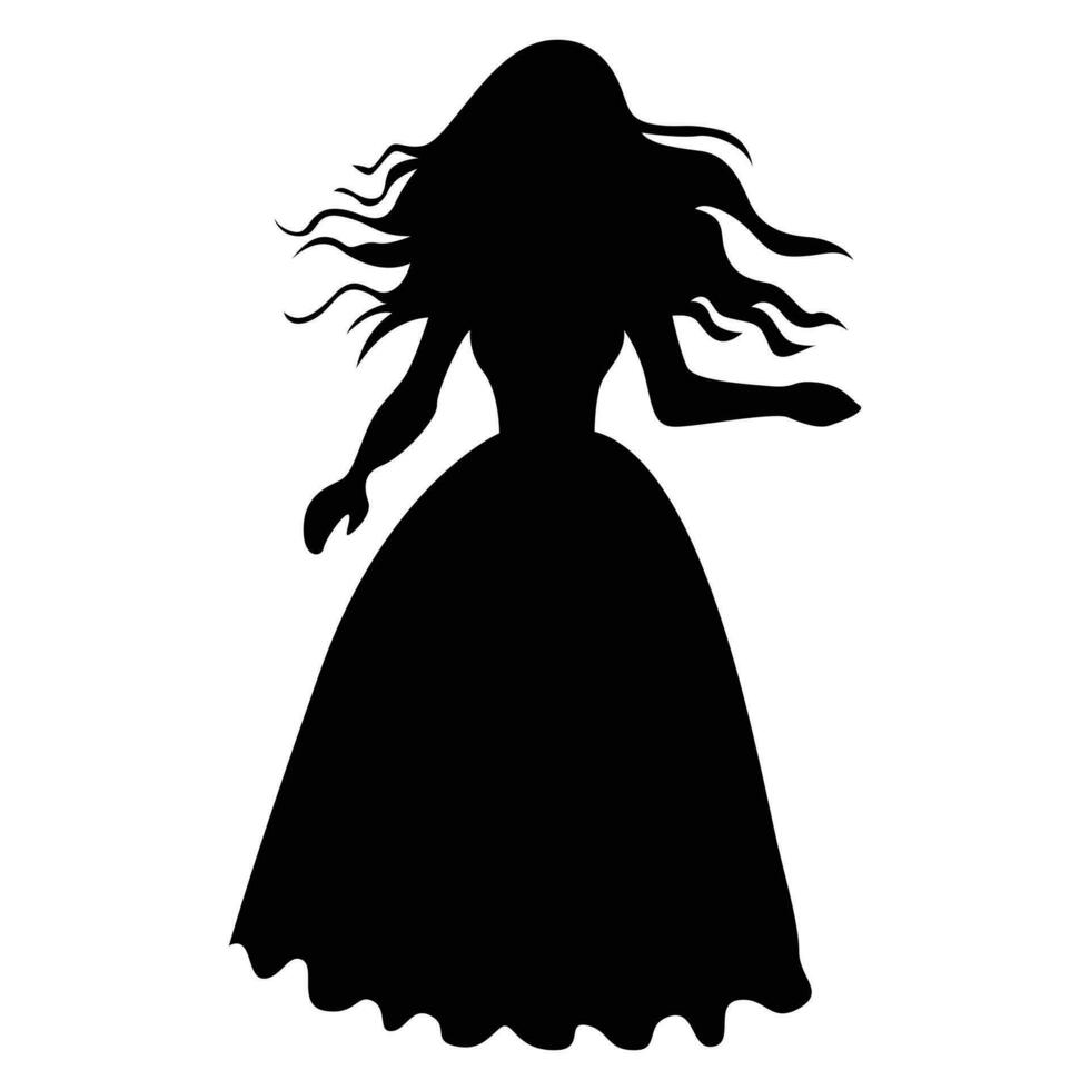 Captivate with our bewitching Halloween ghost woman icon, adding an enchanting touch to your spooky designs. vector