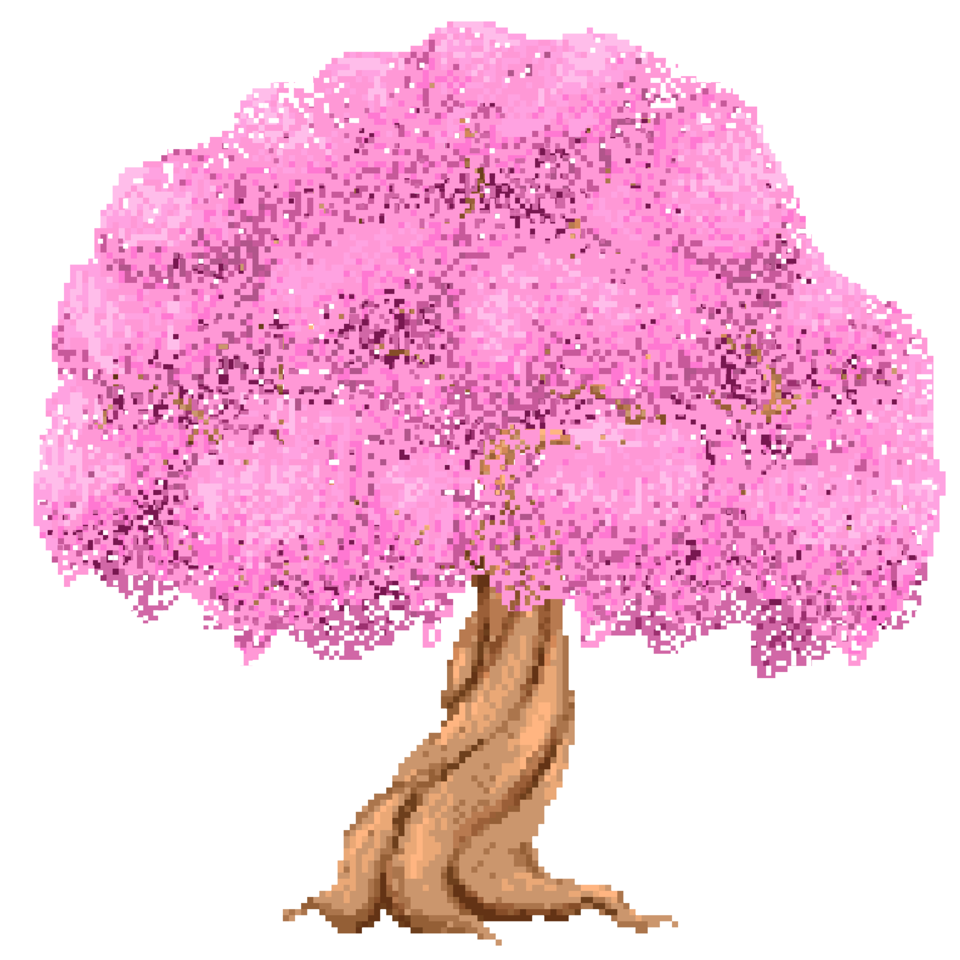 Cherry blossom tree Sakura tree in pixel 30818166 PNG