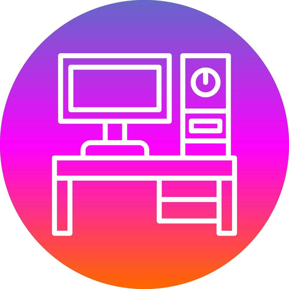 Desktop pc Vector Icon Design