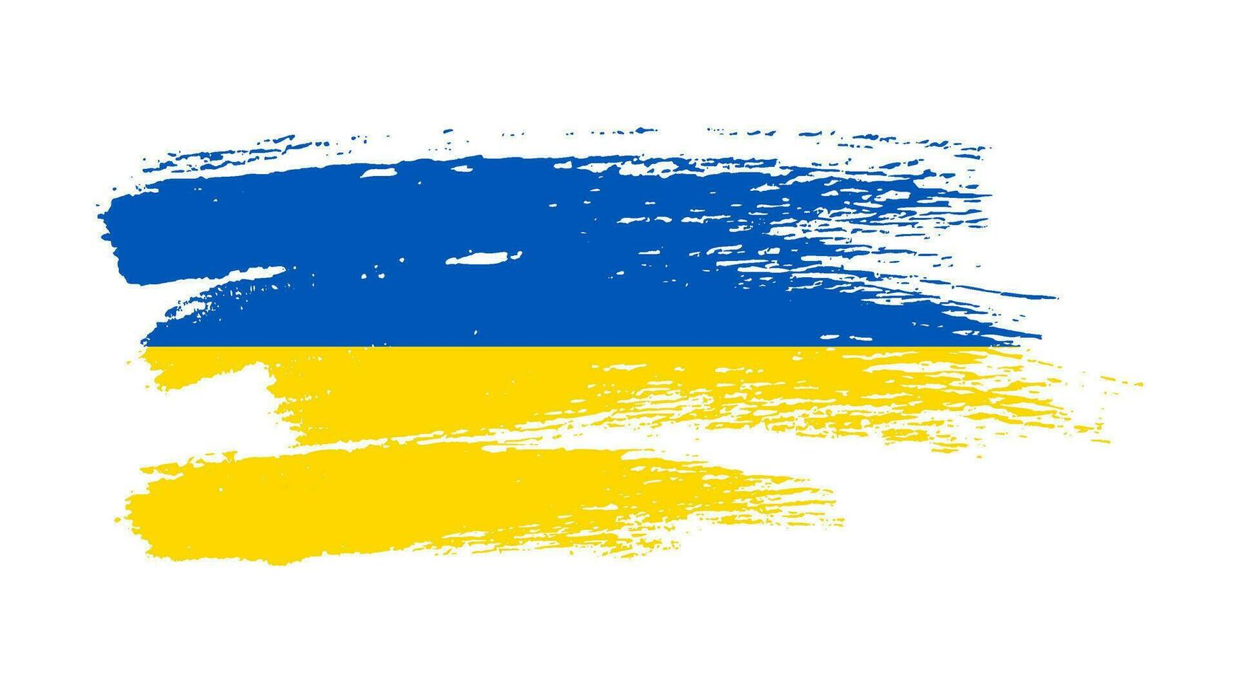 Ukrainian national flag in grunge style vector