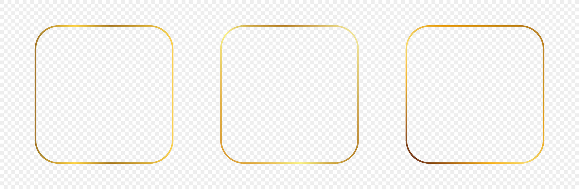 Gold glowing rounded square frame 30818305 Vector Art at Vecteezy