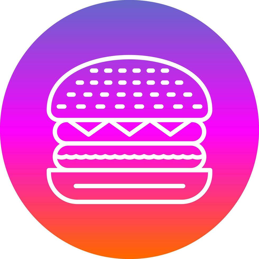 Beef Burger Vector Icon Design