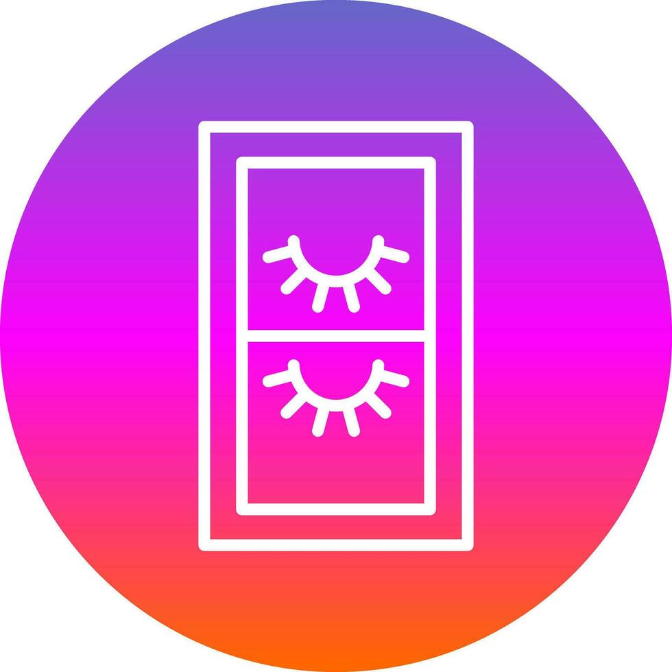 False Eyelashes Vector Icon Design