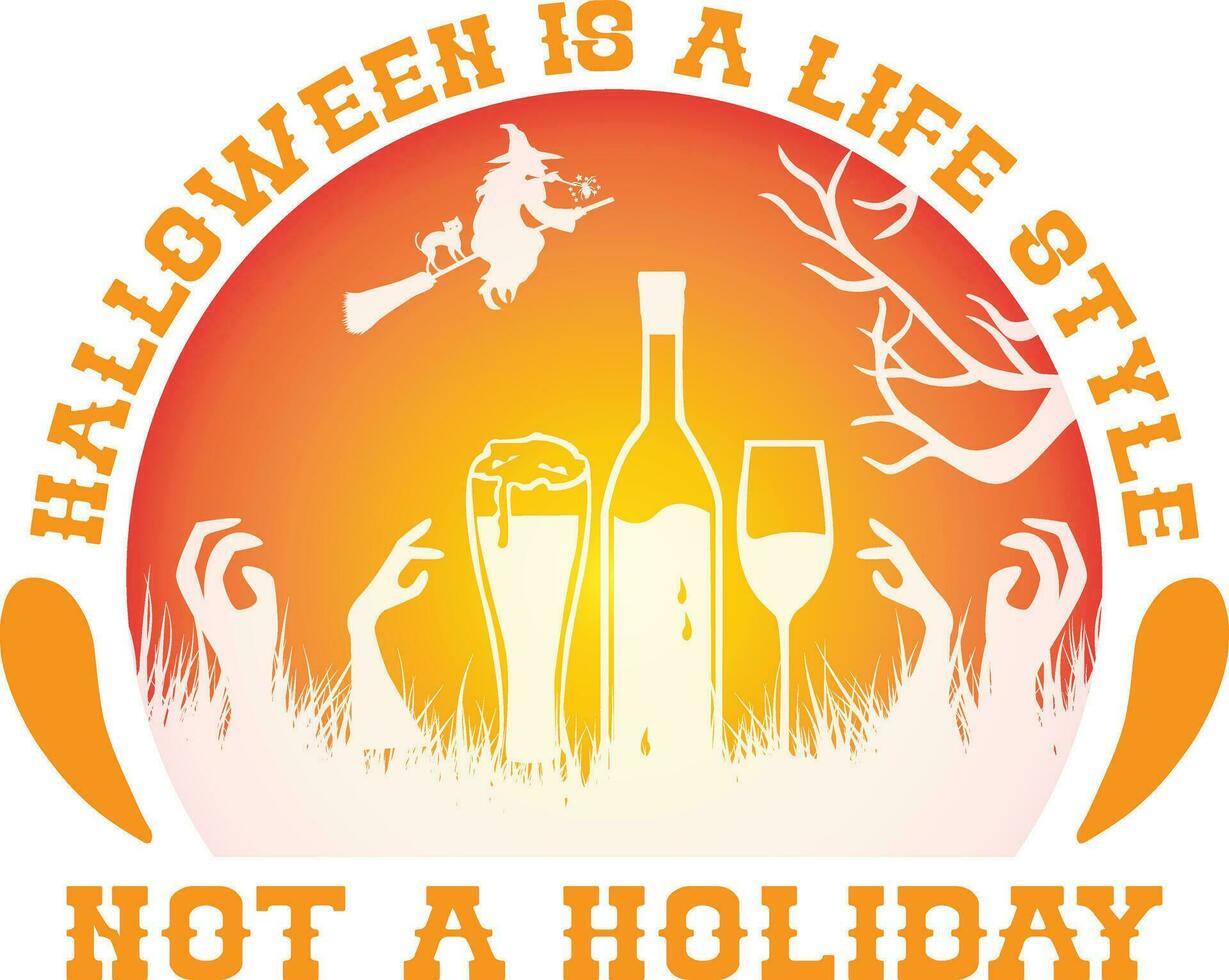 Awesome Halloween t shirt design vector