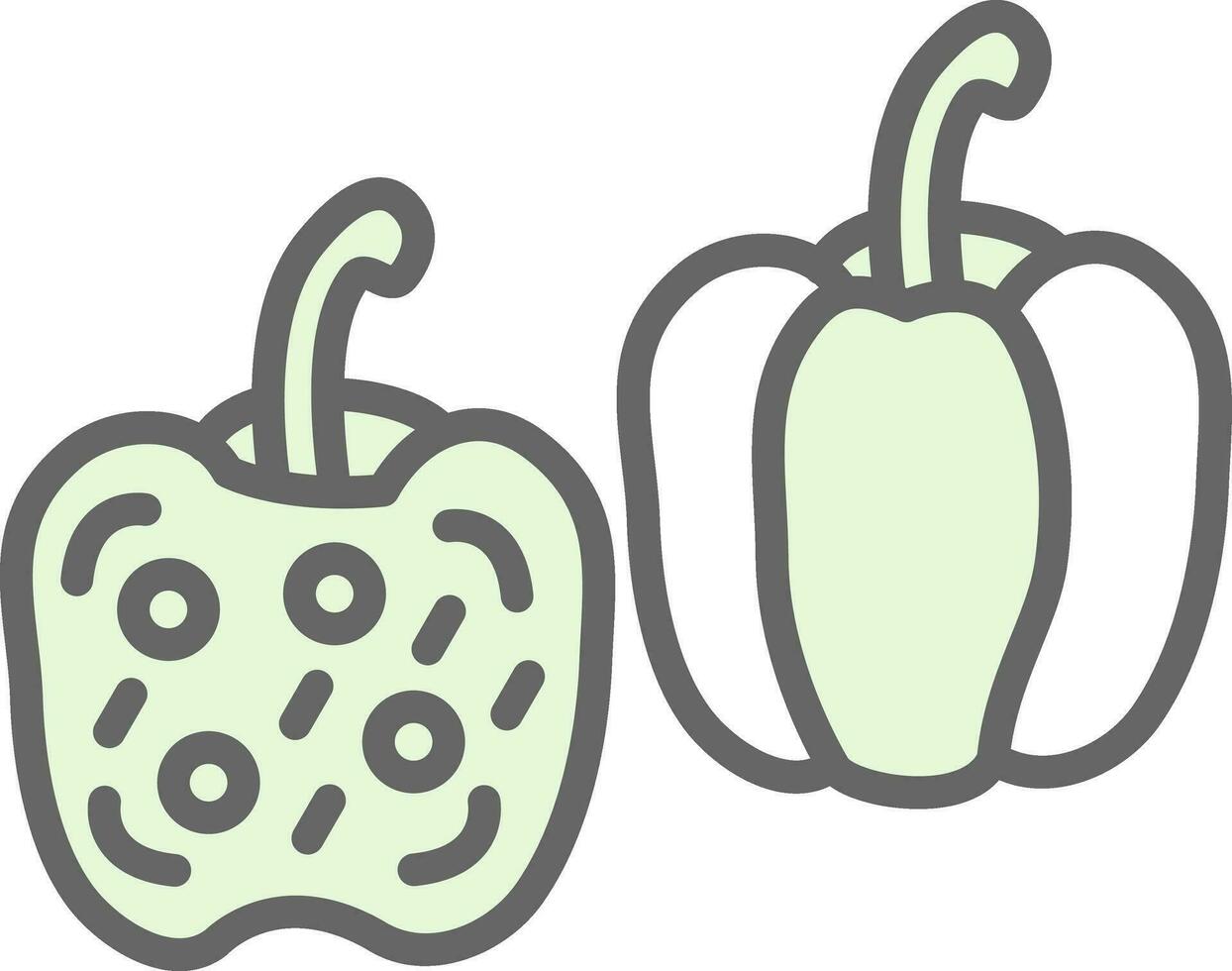 Stuffed Peppers Vector Icon Design