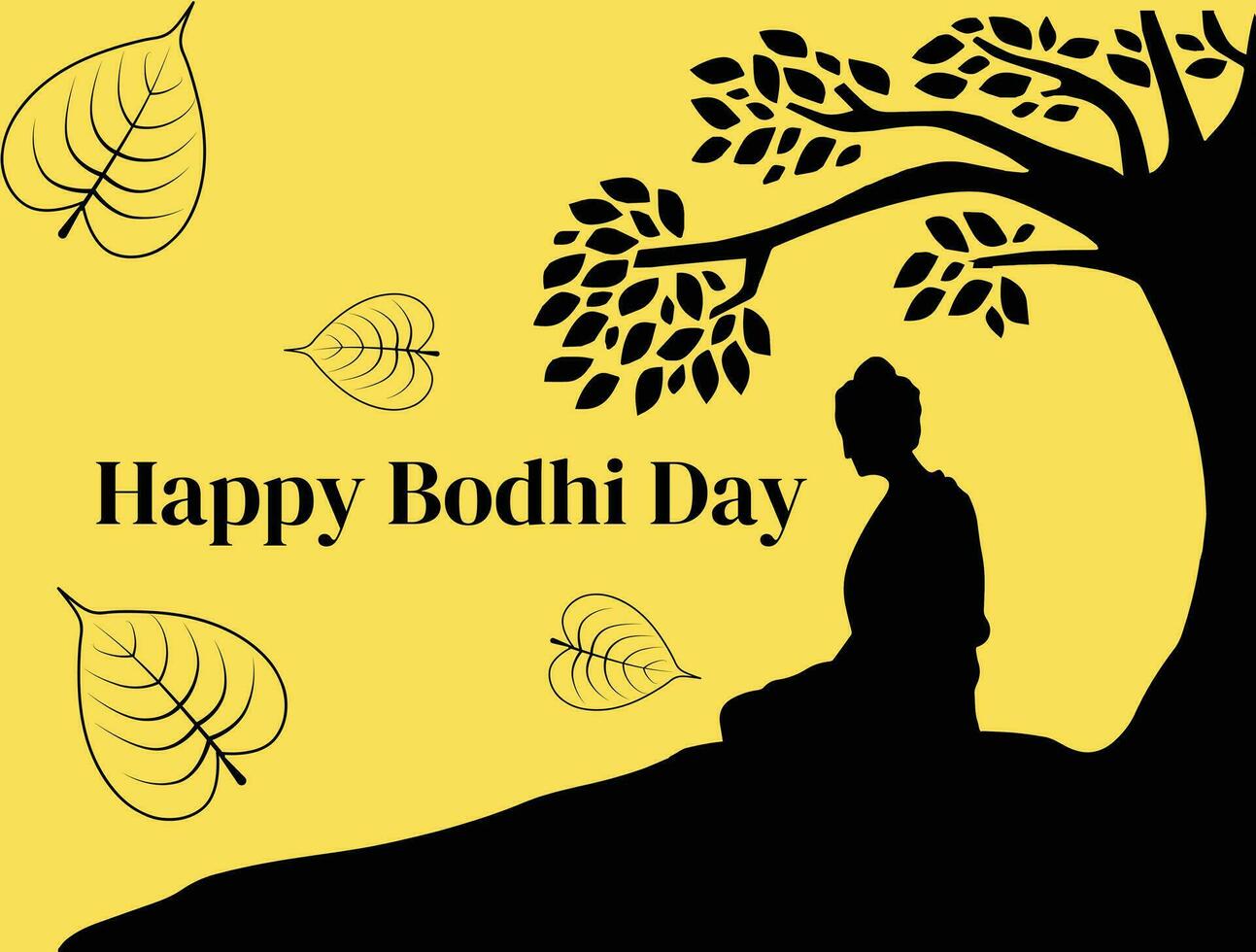 Happy Bodhi Day illustration vector