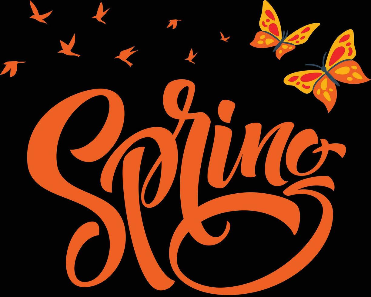 Hello Spring illustration vector