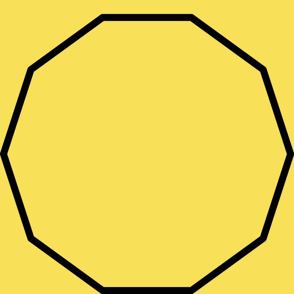 Decagon shapes vector