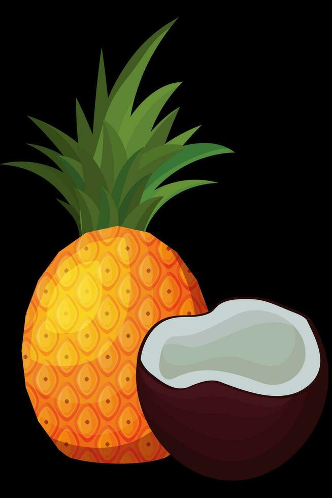 Pineapple illustration design vector