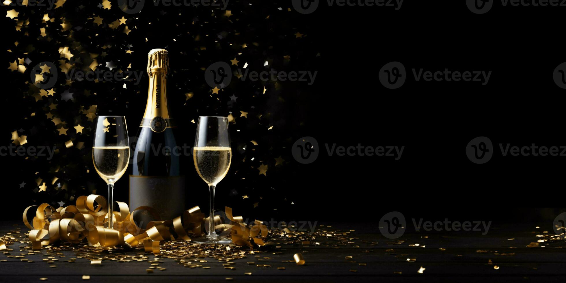 ai generative Anniversary, Happy New Year banner, template, copy space photo