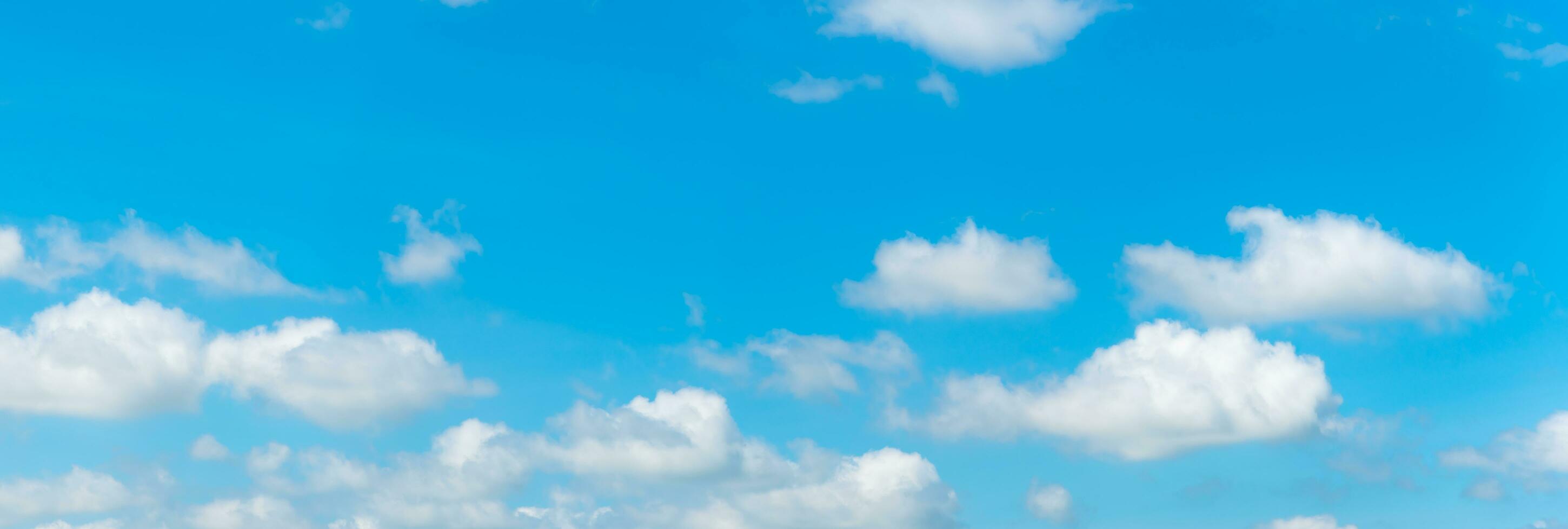 Panoramic of Beautiful cloud in blue sky. photo