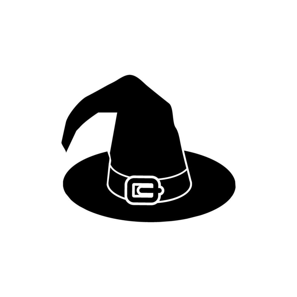 Witch hat icon vector. Halloween illustration sign. Witch symbol or logo. vector
