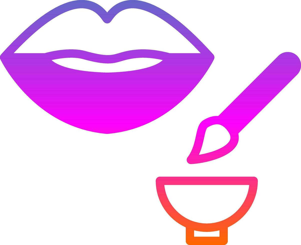 Lip Exfoliator Vector Icon Design