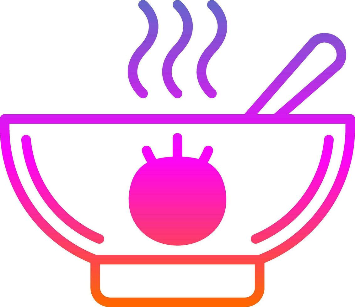 Tomato Soup Vector Icon Design