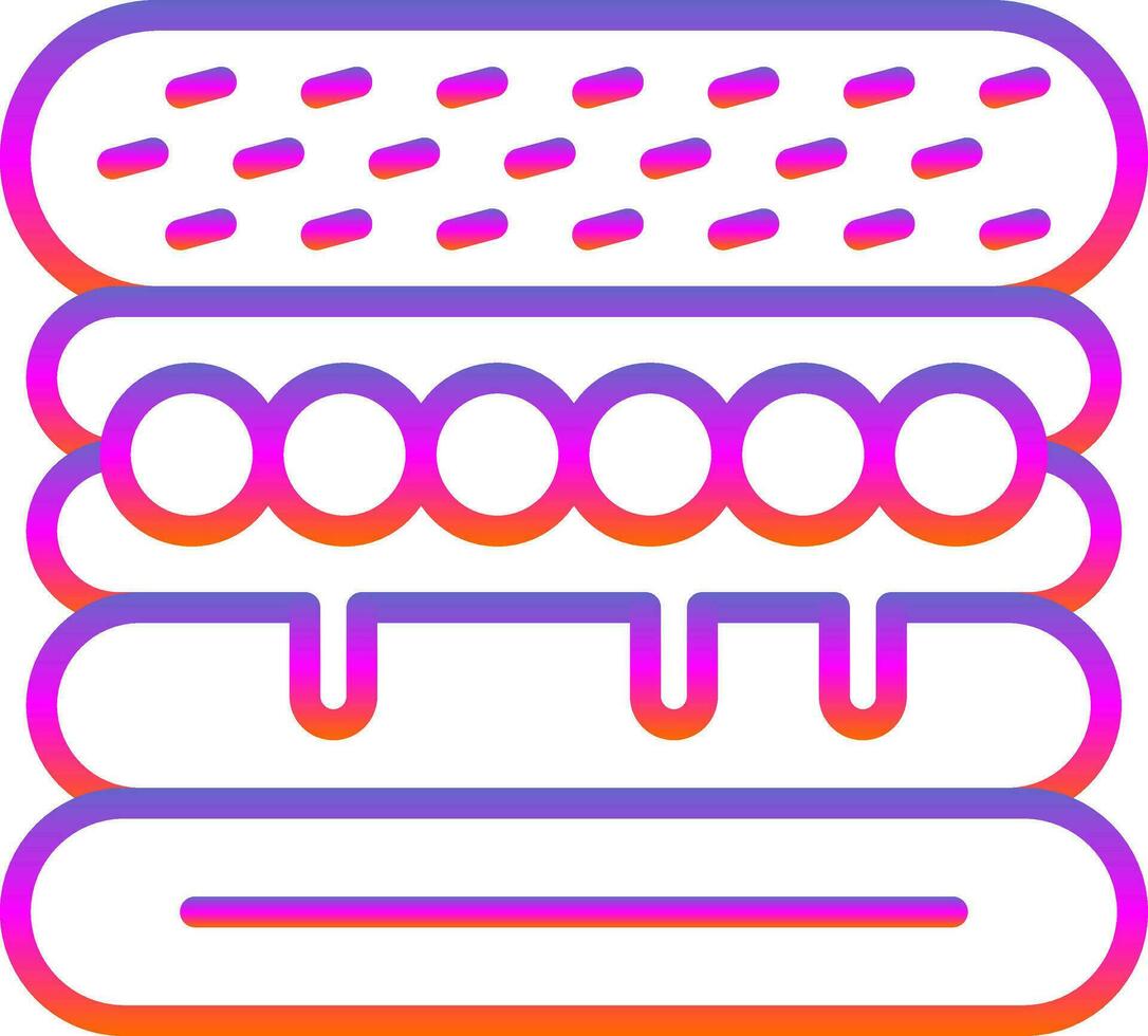 Margherita Sandwich Vector Icon Design