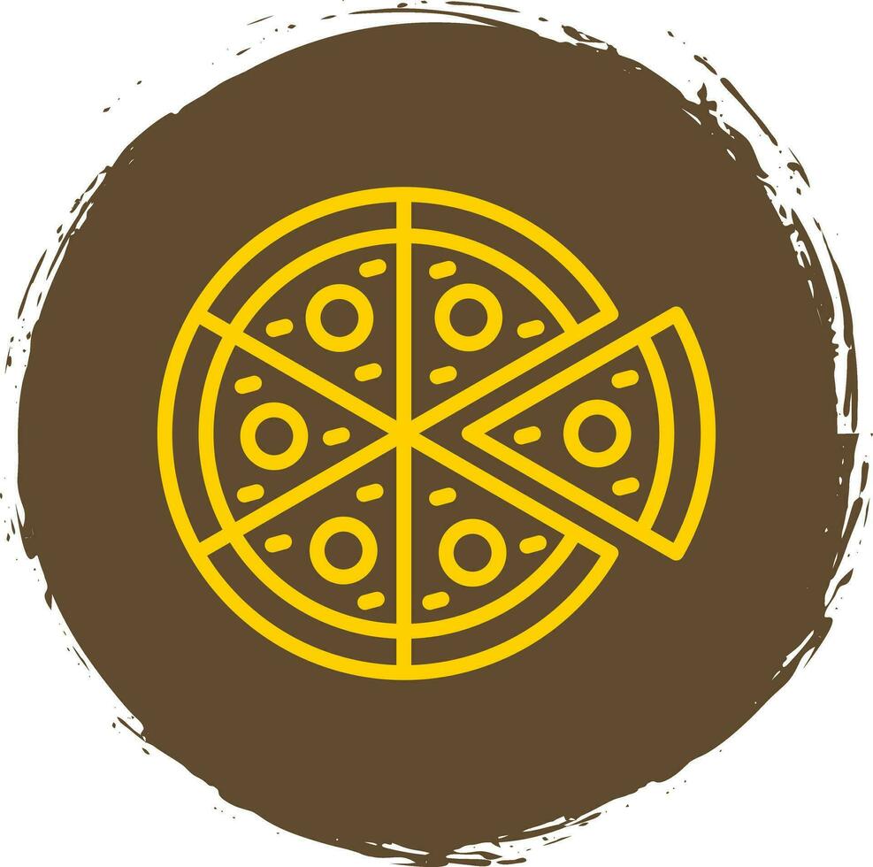 Margherita Pizza Vector Icon Design