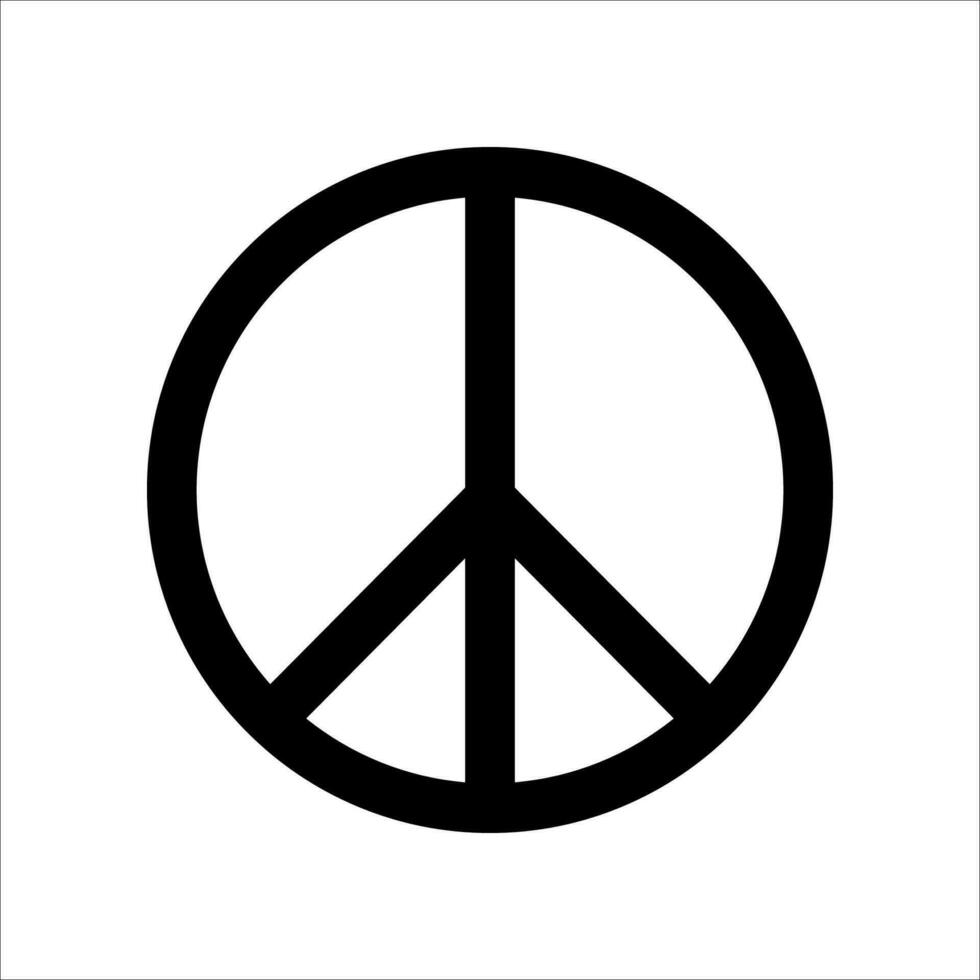 Peace symbol icon vector isolated on white background